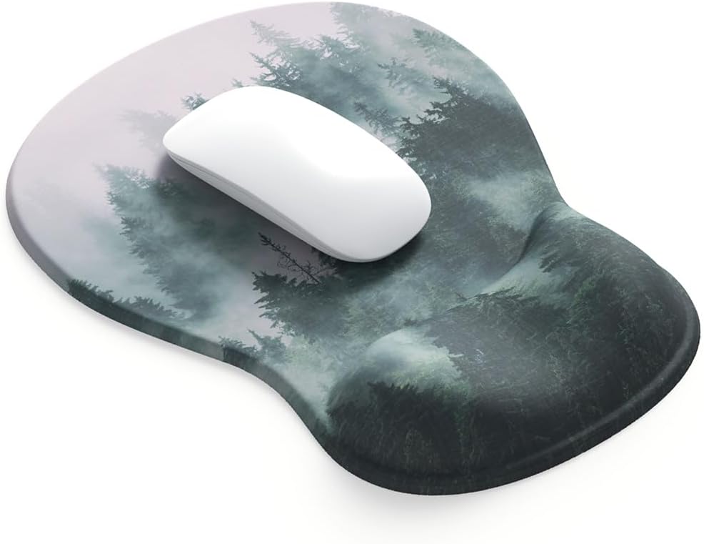 DEMON CHEST ErgoComfort Gel Wrist Rest Mouse Pad-Ergonomic Office Mousepad with Wrist Support-Non-Slip. Design Desk Accessories Mat for Home&Game Decor (02Pink Serenity)