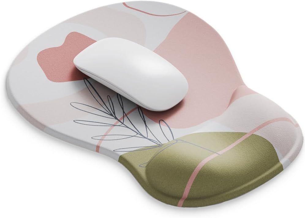 DEMON CHEST ErgoComfort Gel Wrist Rest Mouse Pad-Ergonomic Office Mousepad with Wrist Support-Non-Slip. Design Desk Accessories Mat for Home&Game Decor (02Pink Serenity)