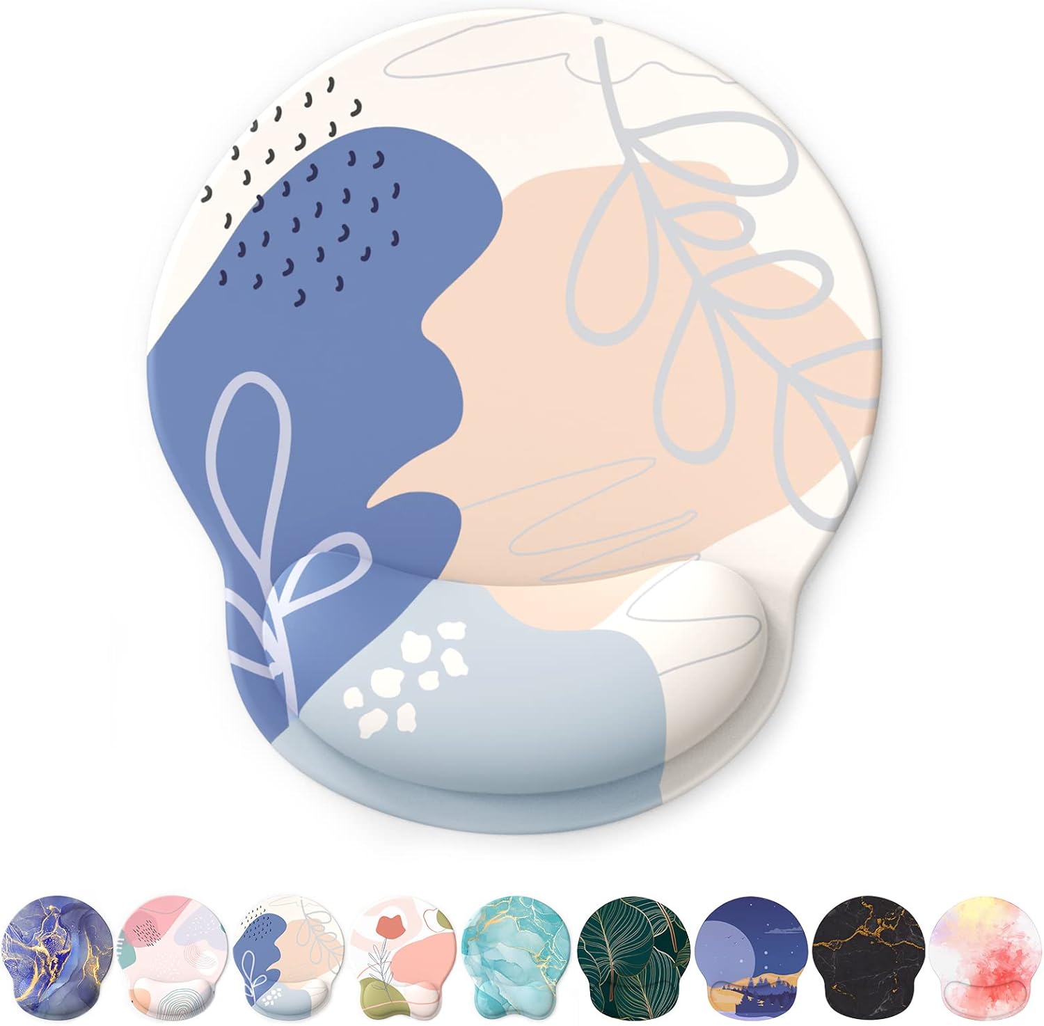 eulps Mouse Pad with Wrist Rest. Comfortable Computer Mousepad with Gel Wrist Support Smooth Surface and Non-Slip PU Base for Pain Relief. Laptop. Office & Home (Rose)