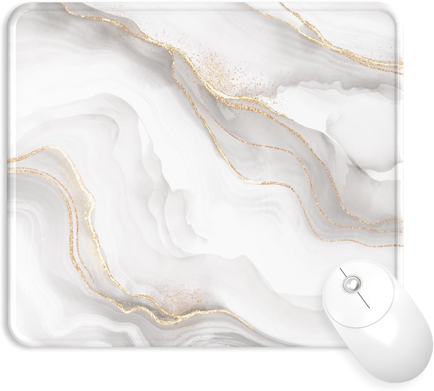 eulps Mouse Pad with Wrist Rest. Comfortable Computer Mousepad with Gel Wrist Support Smooth Surface and Non-Slip PU Base for Pain Relief. Laptop. Office & Home (Rose)