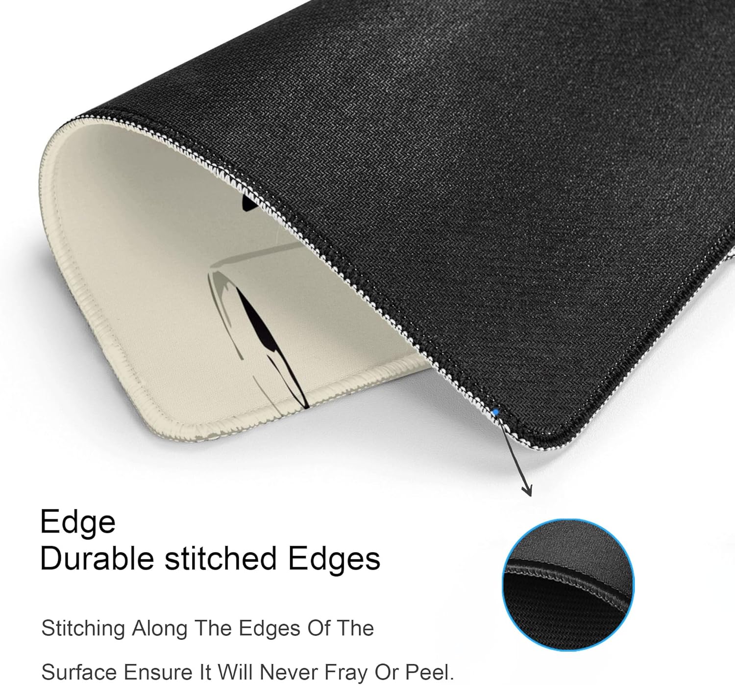 Cute Black Cat Mouse Pad.Kawaii Anime Cat Mouse Pads for Wireless Mouse Desk Accessories.10X8 Travel Mousepad with Non-Slip Rubber Base. Stitched Edge Mouse Pads for Desk.Computers.Laptop.Office