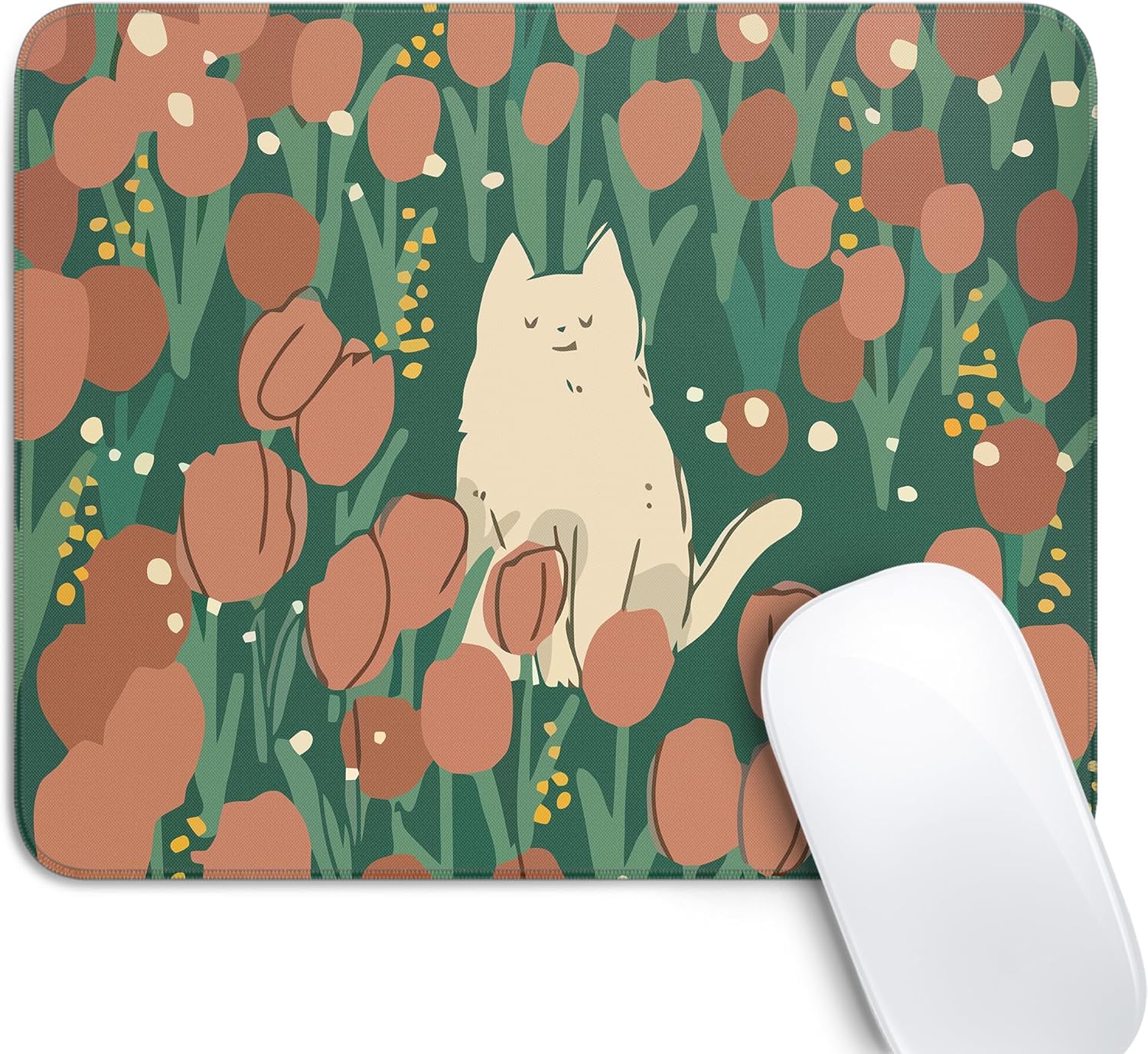 Cute Black Cat Mouse Pad.Kawaii Anime Cat Mouse Pads for Wireless Mouse Desk Accessories.10X8 Travel Mousepad with Non-Slip Rubber Base. Stitched Edge Mouse Pads for Desk.Computers.Laptop.Office