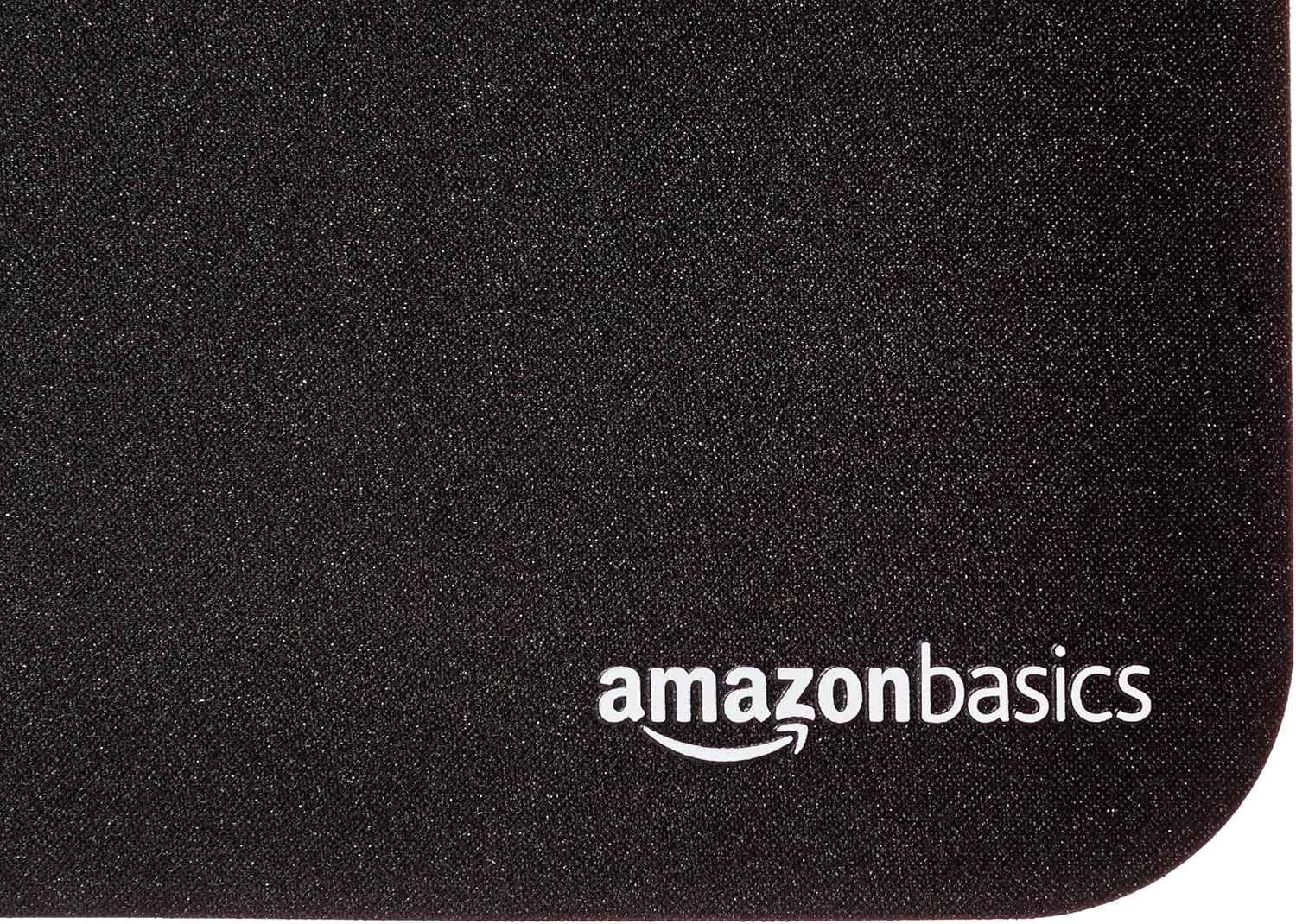 Amazon Basics Square Mouse Pad. Cloth with Rubberized Base. Standard. Black. 12.4L x 10.6W inches